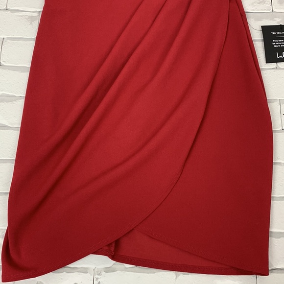 Lulus V neck Tank Style Layered Dress Mini Size Medium New NWT Brick red - Picture 3 of 12